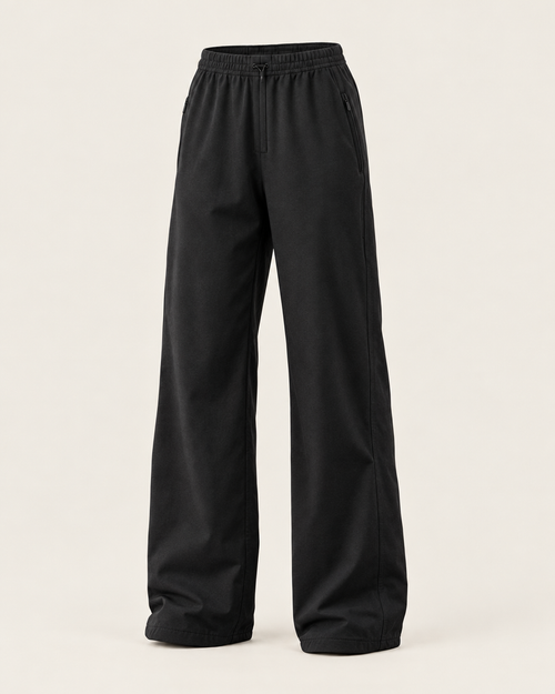 Pantalon Capsule 01 DAWS noir — vue produit isolée, coupe ample