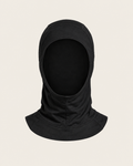 Cagoule hijab de sport DAWS noire, vue produit isolée sur fond beige
